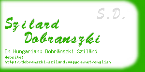 szilard dobranszki business card